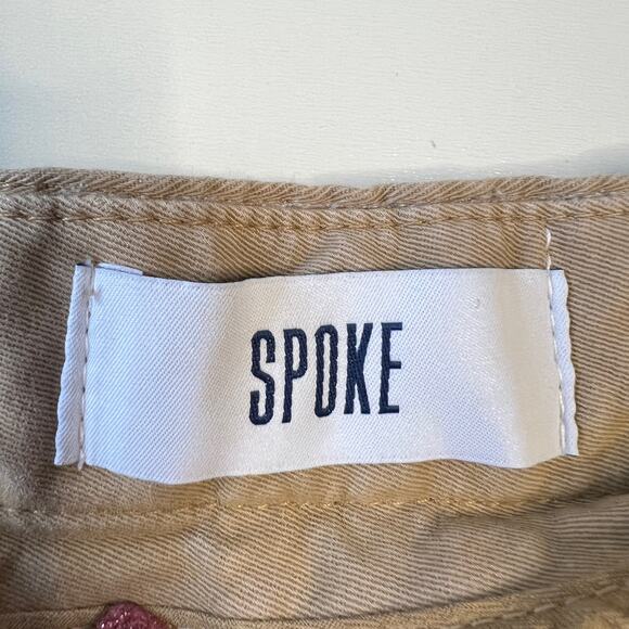 Spoke Pants Mens 35 Tan Build C Straight Leg Flat Front Chino Office Classic - Picture 4 of 11